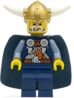 LEGO Minifigure-Viking Blue Chess King - Horns Glued to Helmet-Vikings-VIK027-Creative Brick Builders